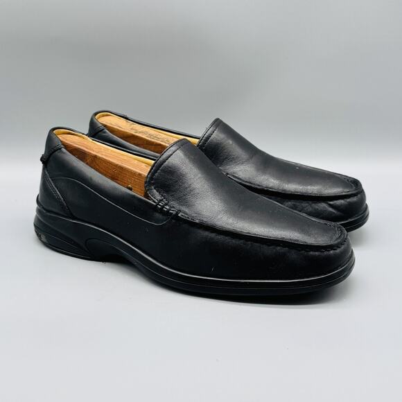 Sperry Shoes Mens 8 Black Leather Top Sider Loafers Slip On Gold Cup ASV Casual main image 13